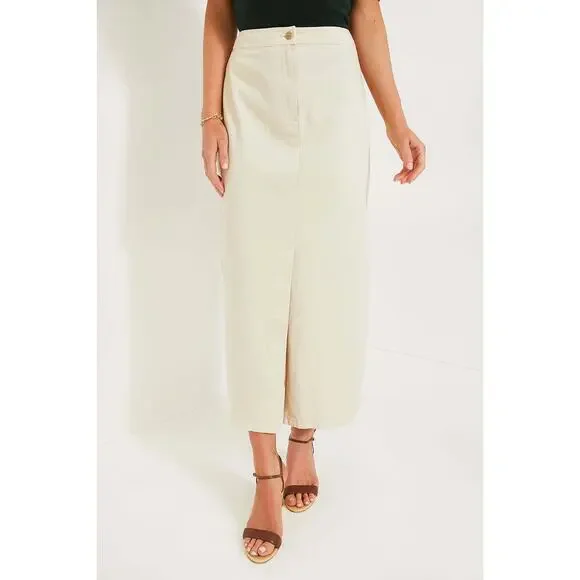 TUCKERNUCK Ecru Lia Denim Skirt Size 6 NWT Retail $198 Tuckernuck - Picture 1 of 7